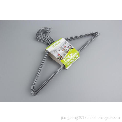 Plastic Coated Wire Hanger Silver
